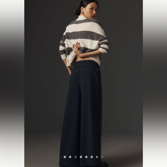 Worn once Anthropologie Maeve wide-leg menswear pants XSP - Picture 3 of 7